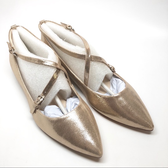 Nine West Shoes - Nine West • Pointed Toe Gold Flat 7.5 New